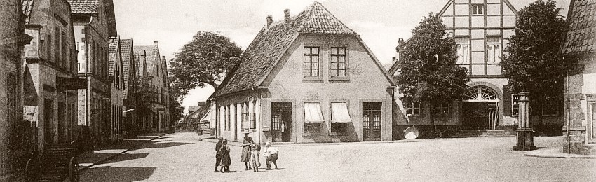 Ibbenbüren - Unterer Markt und Poststraße um 1905